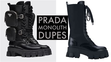 prada schuhe dupe|prada monolith dupe boots.